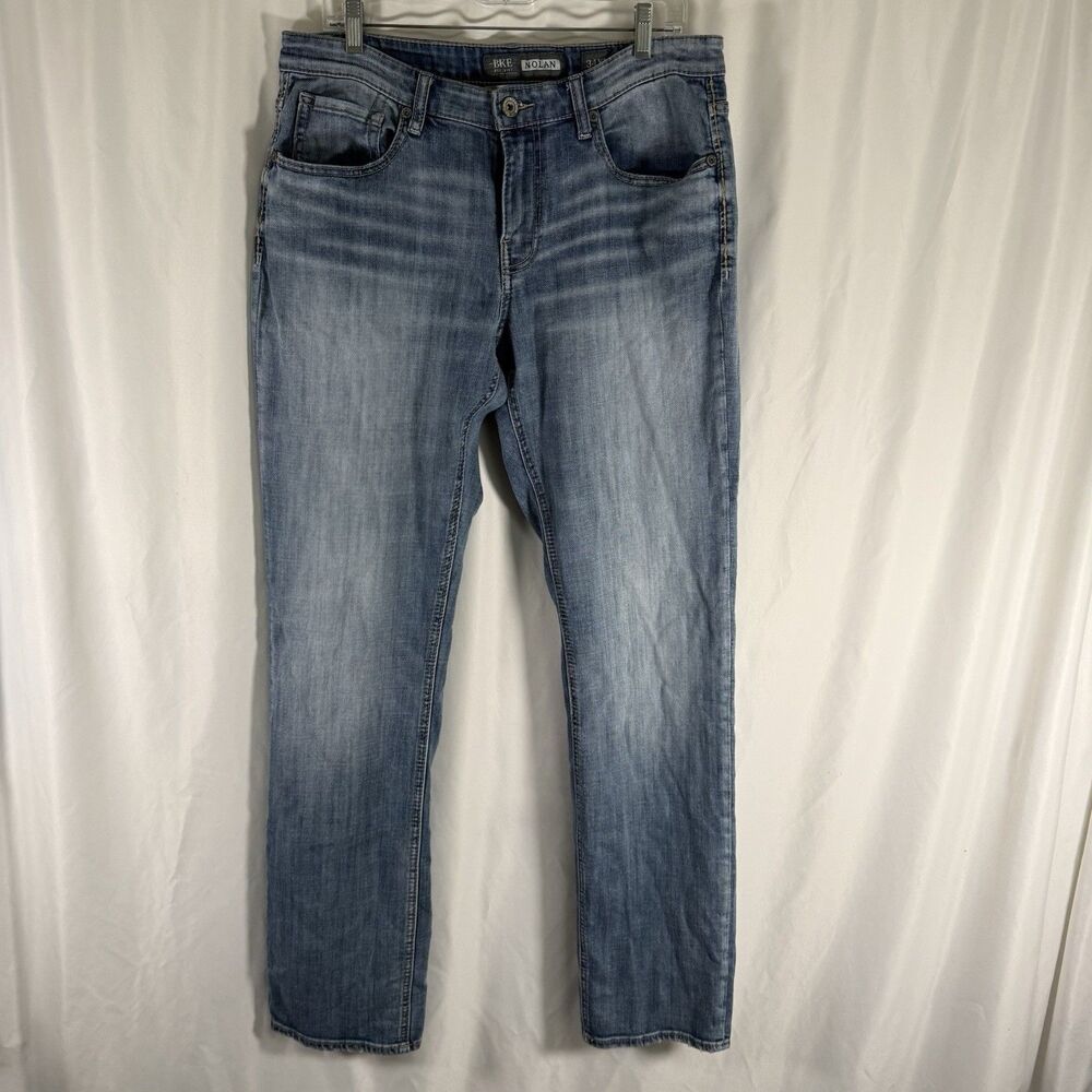 BKE Buckle Nolan Straight Leg Jeans Men's 34XL Blue Denim Medium Wash